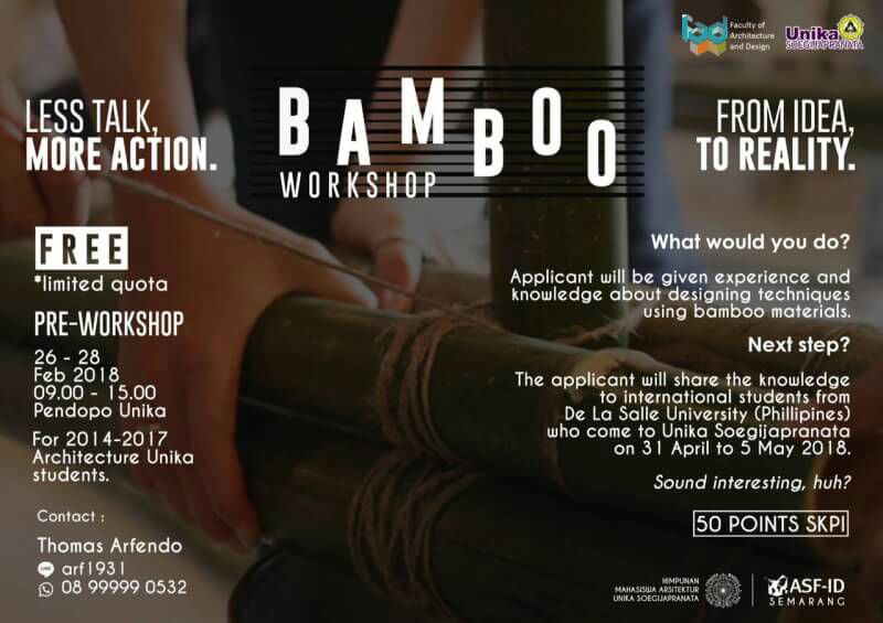 Bamboo Workshop 2018 at Unika